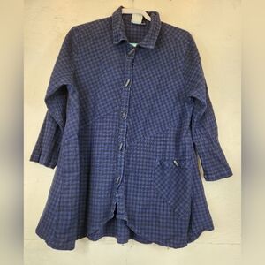 Mill Valley Clothing Co Women’s Trumpet Shirt Blue Lagenlook Size‎ Large